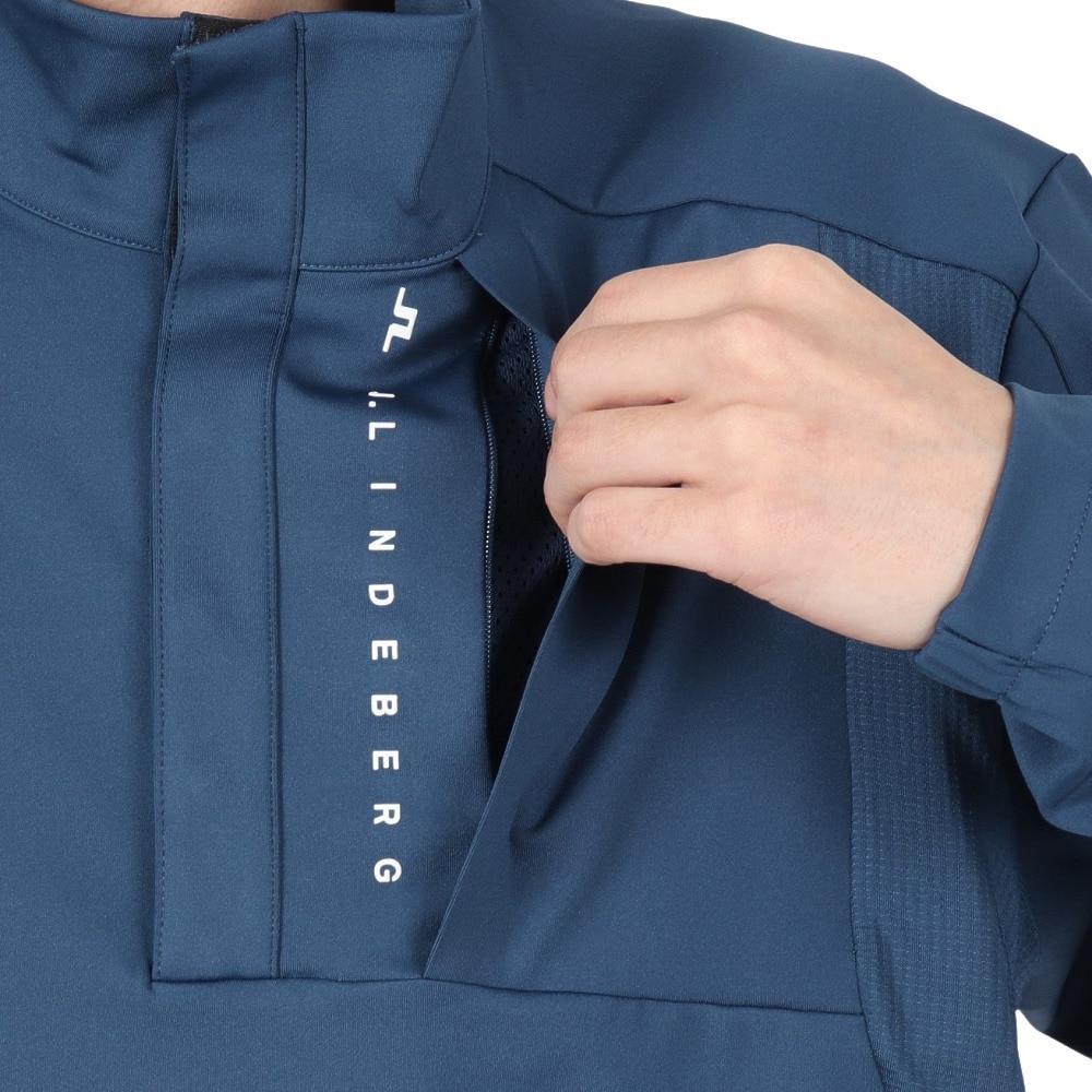 J.LINDEBERG（メンズ）ゴルフウェア アウター 吸水速乾 長袖 プルオーバージャケット Olof Tech Mid Layer 071-33111-097