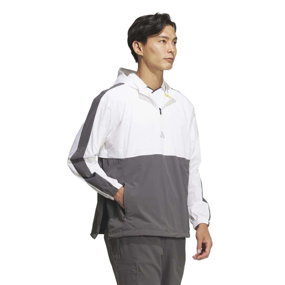 アディダス（adidas）（メンズ）ゴルフウェア アウター BTC クオータージップ フード プルオーバー 長袖 JUW87-JM9597 W