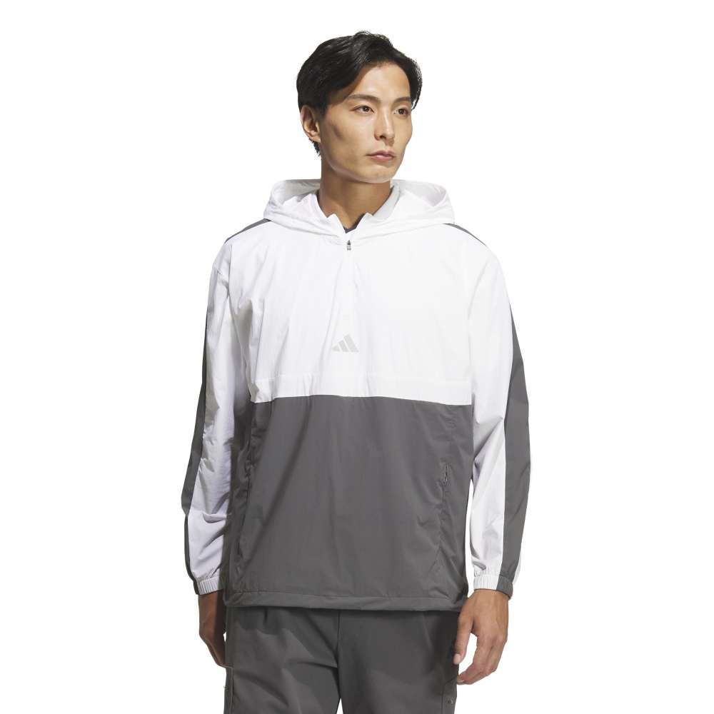アディダス（adidas）（メンズ）ゴルフウェア アウター BTC クオータージップ フード プルオーバー 長袖 JUW87-JM9597 W
