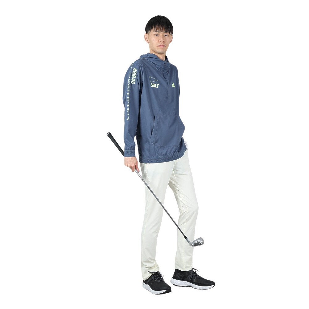 アディダス（adidas）（メンズ）ゴルフウェア アウター パーカー HEAT.RDYストレッチアノラックフーディー IKK82-IN9006NVY