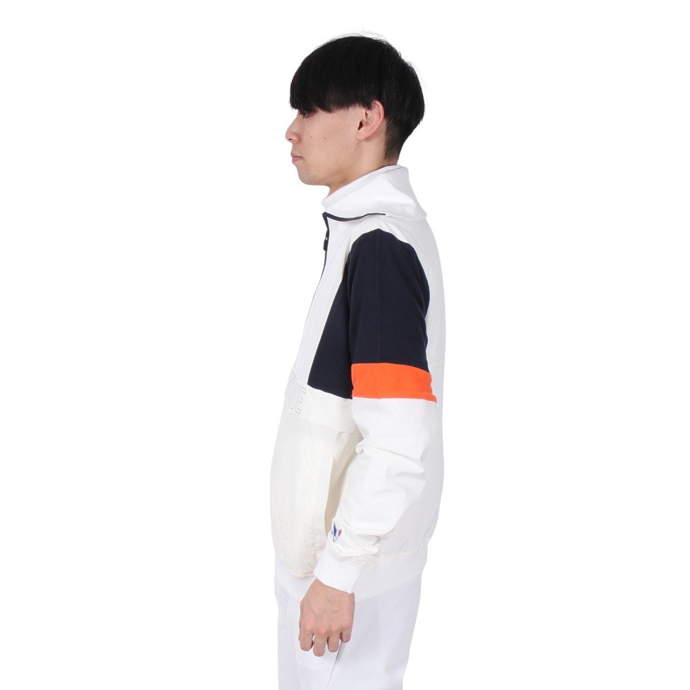 クランク（CLUNK）（メンズ）ゴルフウェア アウター ハーフジップ ウィンドウ プルオーバー ジャケット CL5QTY51 WHT