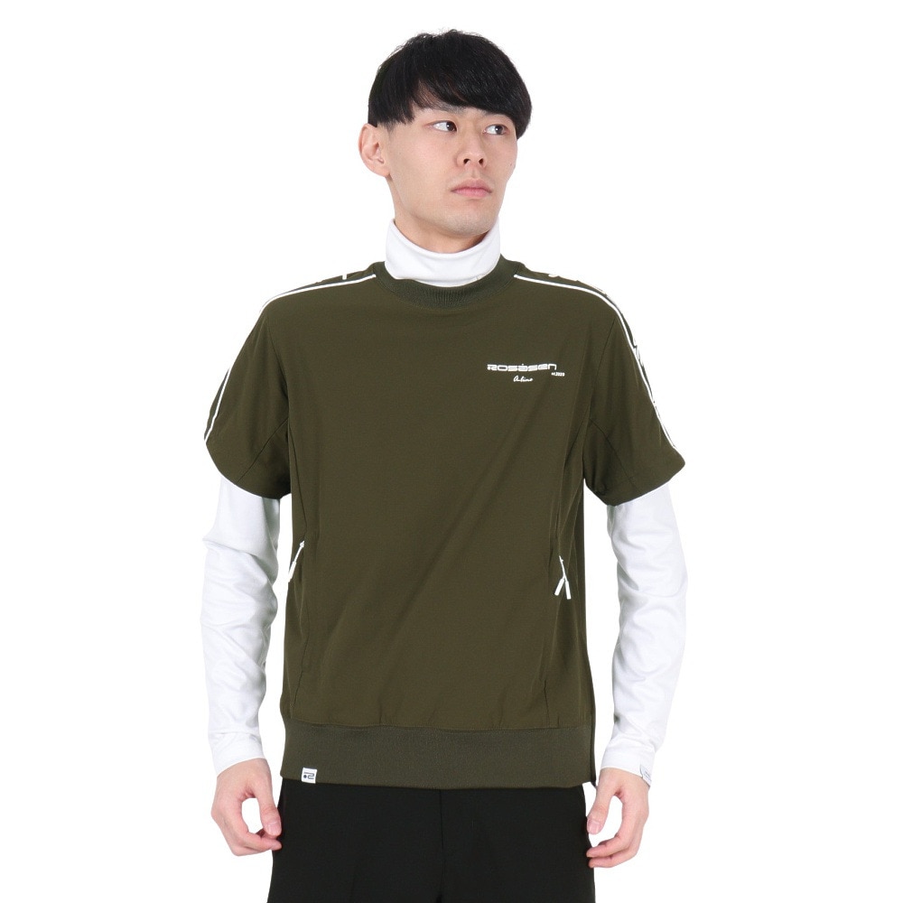 ROSASEN（メンズ）ゴルフウェア アウター UVケア A-Line ブルゾン ナイロンリップスニード 047-32911-027