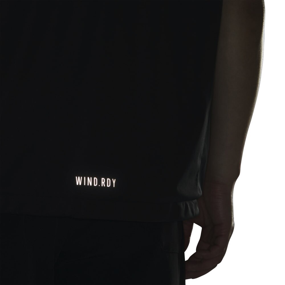 アディダス（adidas）（メンズ）ゴルフウェア アウター 防風 撥水 コードカオス ハーフジップ半袖ウィンド KSL85-JJ0230 BK