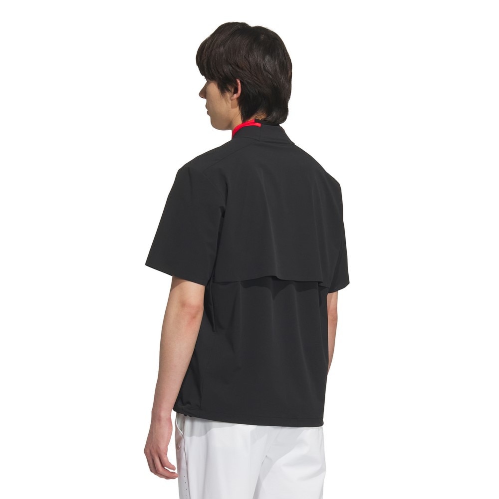 アディダス（adidas）（メンズ）ゴルフウェア アディゼロ ハーフジップ 半袖ウィンドウシャツ KTN24-JG5785BLK
