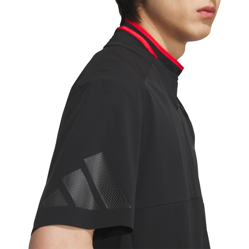 アディダス（adidas）（メンズ）ゴルフウェア アディゼロ ハーフジップ 半袖ウィンドウシャツ KTN24-JG5785BLK