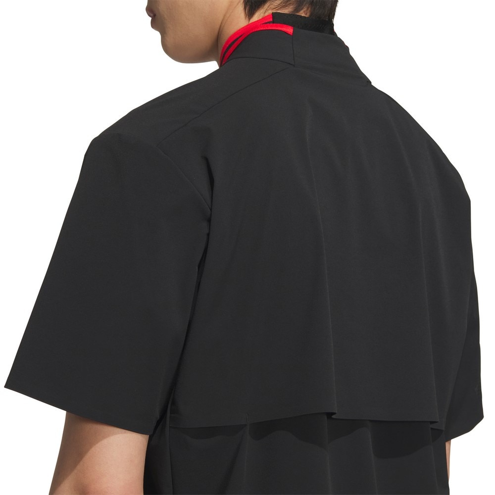 アディダス（adidas）（メンズ）ゴルフウェア アディゼロ ハーフジップ 半袖ウィンドウシャツ KTN24-JG5785BLK