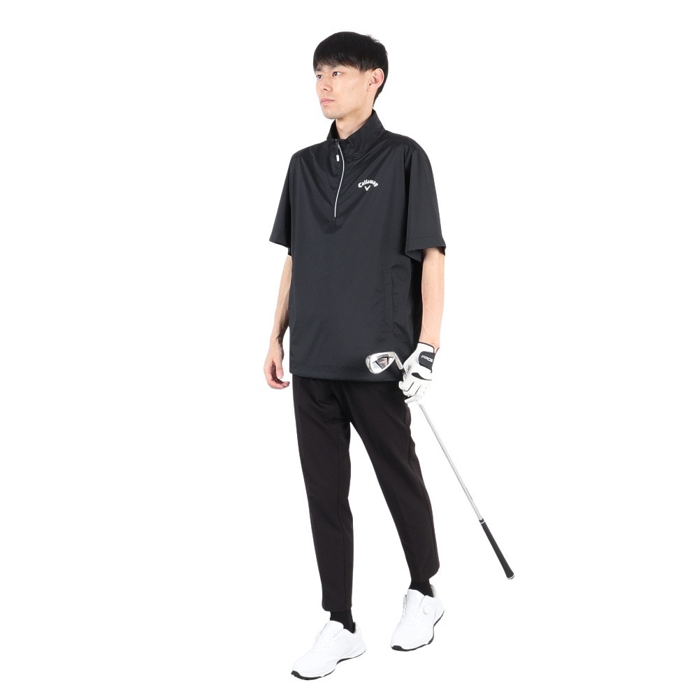 キャロウェイ（CALLAWAY）（メンズ）ゴルフウェア 半袖 ストレッチ ミニリップ ハーフジップブルゾン C25216100-1010