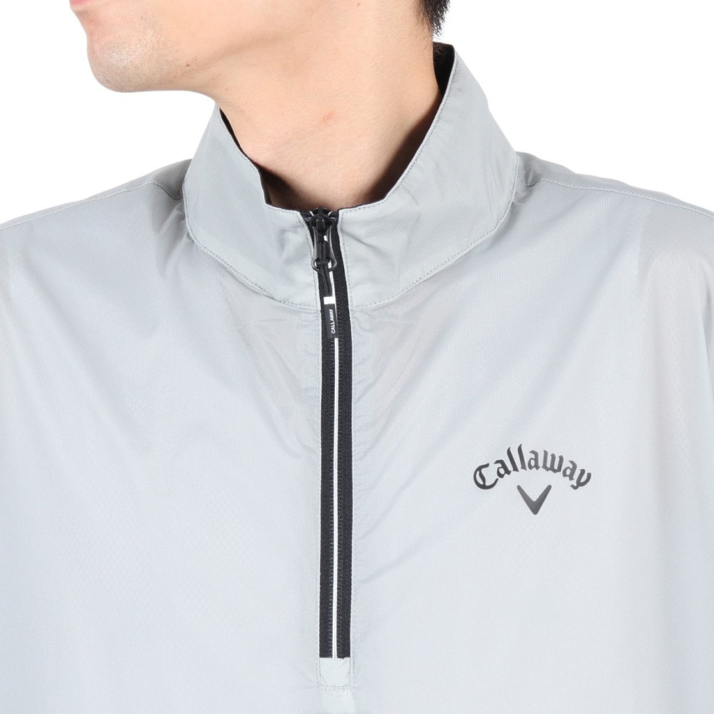 キャロウェイ（CALLAWAY）（メンズ）ゴルフウェア 半袖 ストレッチ ミニリップ ハーフジップブルゾン C25216100-1020