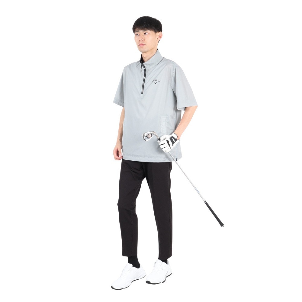 キャロウェイ（CALLAWAY）（メンズ）ゴルフウェア 半袖 ストレッチ ミニリップ ハーフジップブルゾン C25216100-1020