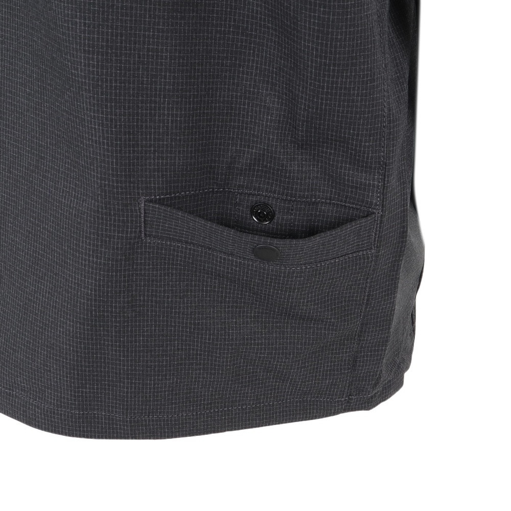 トラヴィスマシュー（Travis Mathew）（メンズ）ゴルフウェア 半袖チェック柄 クォータージップ ジャケット 7AM004-0BLK