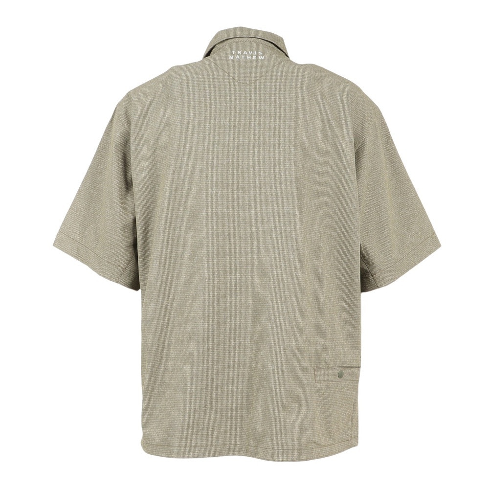 トラヴィスマシュー（Travis Mathew）（メンズ）ゴルフウェア 半袖チェック柄 クォータージップ ジャケット 7AM004-3OLG