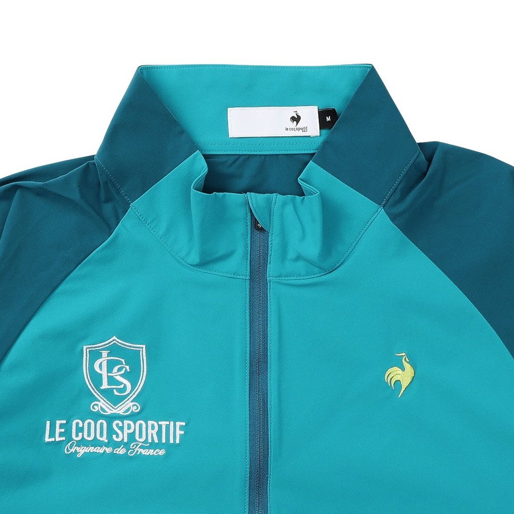 ルコックスポルティフ（lecoqsportif）（メンズ）ゴルフウェア アウター はっ水ストレッチ 半袖ブルゾン 収納袋付き LG6FWB80M BL00