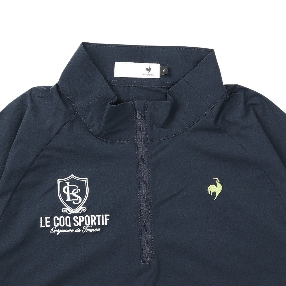 ルコックスポルティフ（lecoqsportif）（メンズ）ゴルフウェア アウター はっ水ストレッチ 半袖ブルゾン 収納袋付き LG6FWB80M NV00