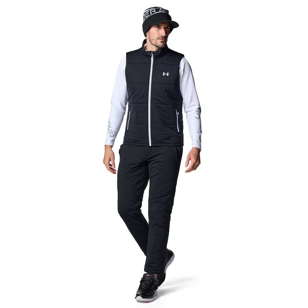 アンダーアーマー（UNDER ARMOUR）（メンズ）ゴルフウェア アウター DRIVE PRO INSULATED フルジップ 中綿ベスト 6007925 001