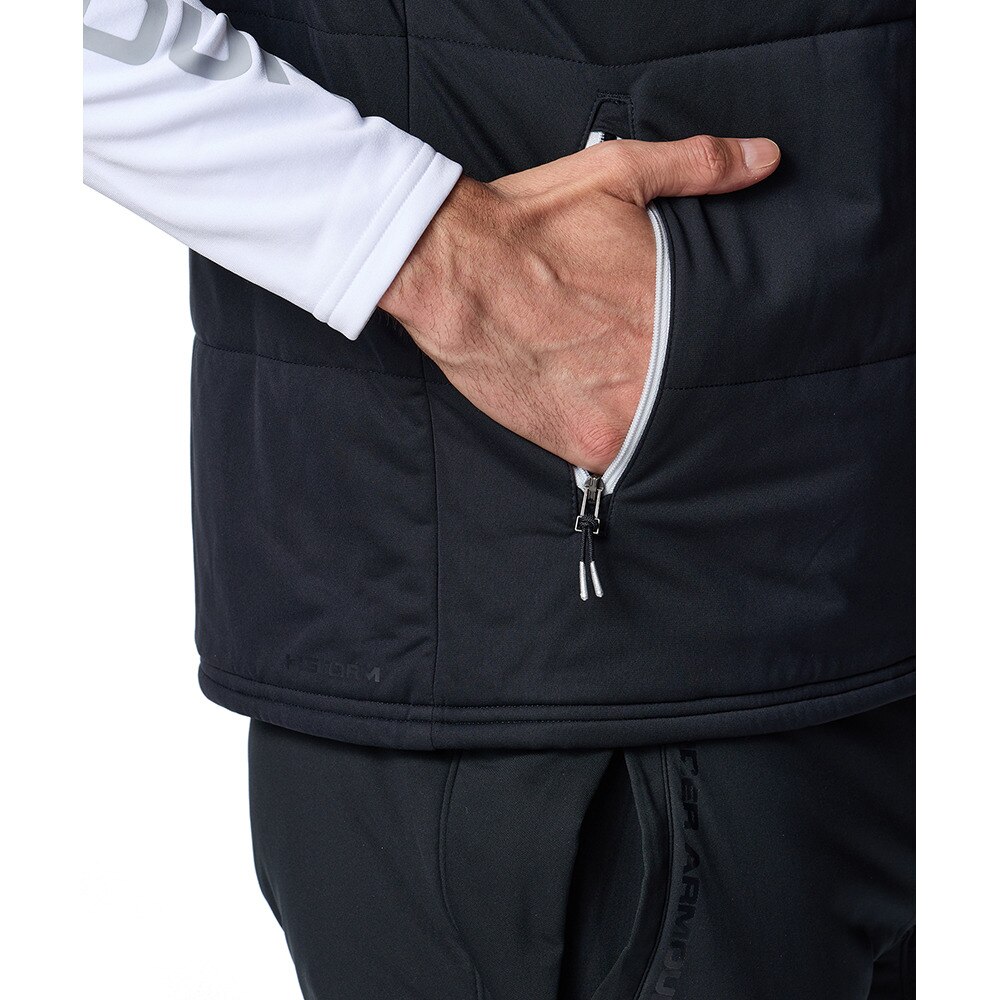 アンダーアーマー（UNDER ARMOUR）（メンズ）ゴルフウェア アウター DRIVE PRO INSULATED フルジップ 中綿ベスト 6007925 001