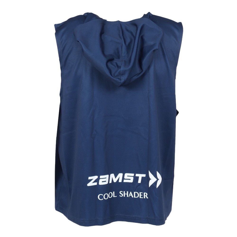 ザムスト（ZAMST）（メンズ）ゴルフウェア 冷感 暑さ対策 UVカット フード付き COOL SHADER アクティブベスト NV1