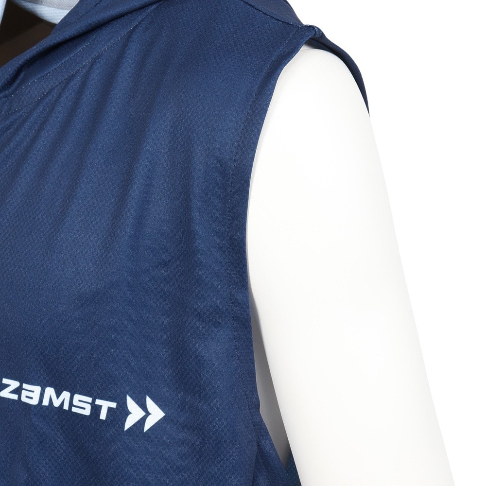 ザムスト（ZAMST）（メンズ）ゴルフウェア 冷感 暑さ対策 UVカット フード付き COOL SHADER アクティブベスト NV1