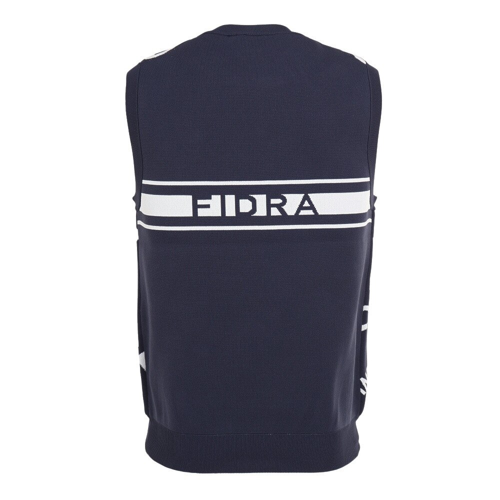 フィドラ（FIDRA）（メンズ）ゴルフウェア アウター 防寒 撥水 防風 ストレッチ LOGO JQ ベスト FD5NTK02 NVY ゴルフ 用品はヴィクトリアゴルフ