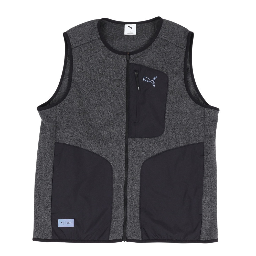 プーマ（PUMA）（メンズ）ゴルフウェア シャドウキャット フリース ベスト 635759-01