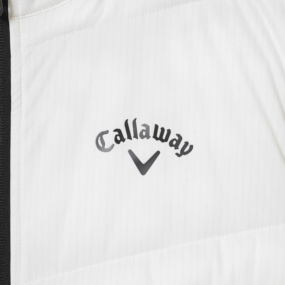 キャロウェイ（CALLAWAY）（メンズ）ゴルフウェア 防風 撥水 透湿 保温 抗菌ポケット スターストレッチ ストライププリントフルジップ中綿ベスト C22216101-1030