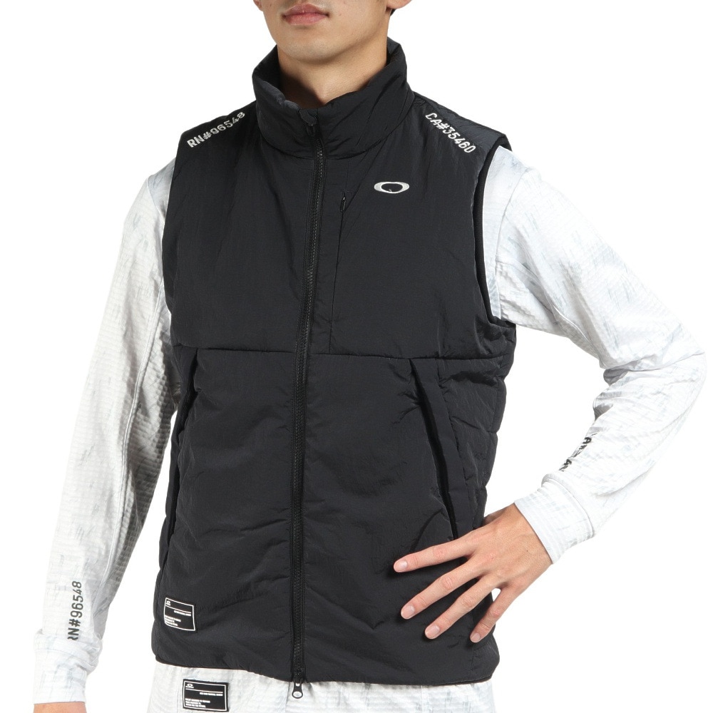 ＯＡＫＬＥＹ ゴルフウェア アウター 中綿 ベスト 撥水 防風 保温 軽量 フロントファスナー STW INSULATION VEST FOA404684-02E Ｍ 90 ゴルフ画像