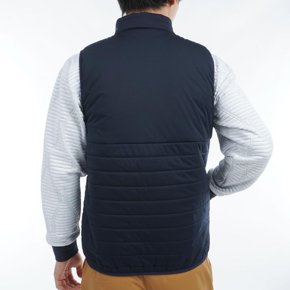 トミー ヒルフィガー ゴルフ（TOMMY HILFIGER GOLF）（メンズ）ゴルフウェア アウター 防風 圧着 キルト 中綿 ベスト THMA467-NVY