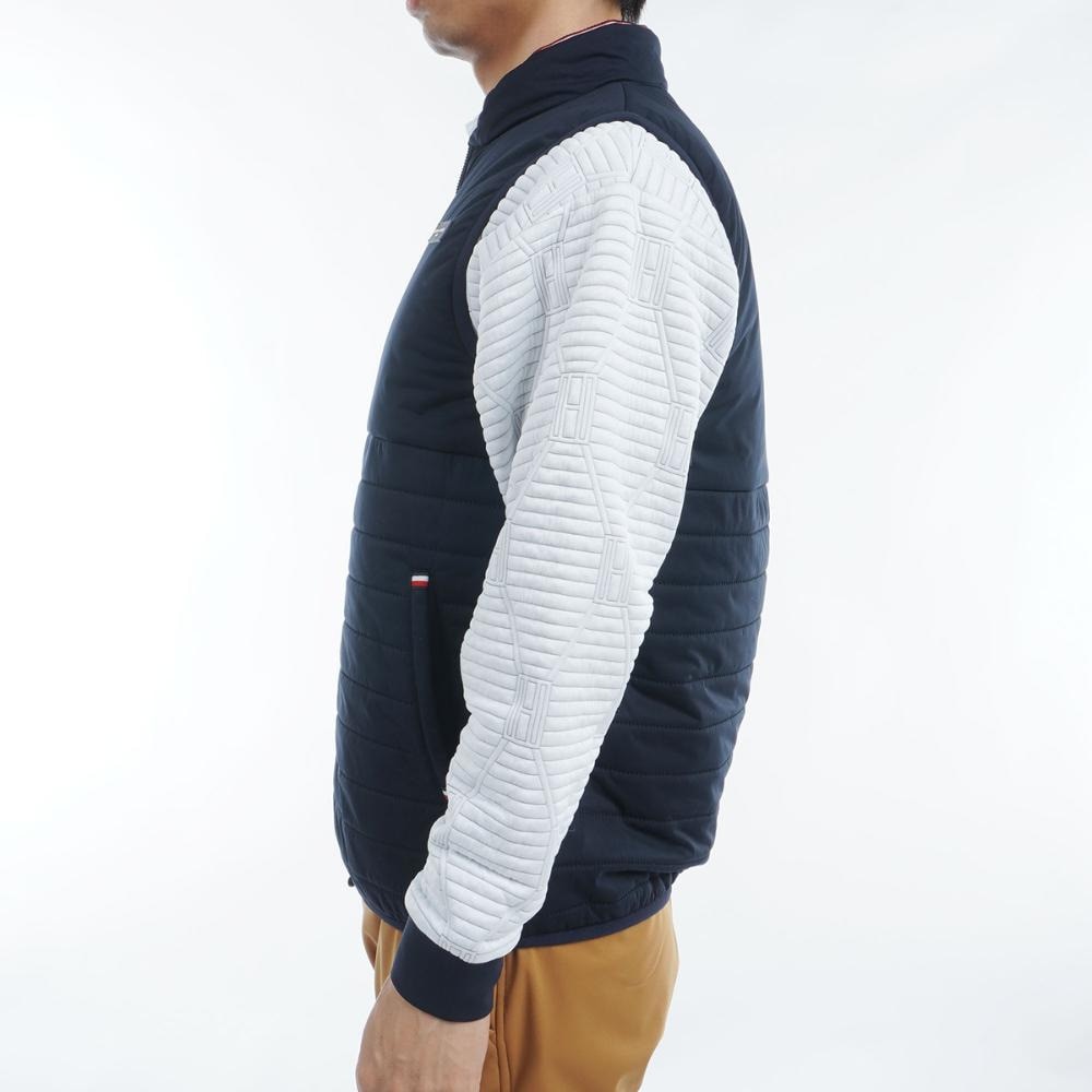 トミー ヒルフィガー ゴルフ（TOMMY HILFIGER GOLF）（メンズ）ゴルフウェア アウター 防風 圧着 キルト 中綿 ベスト THMA467-NVY
