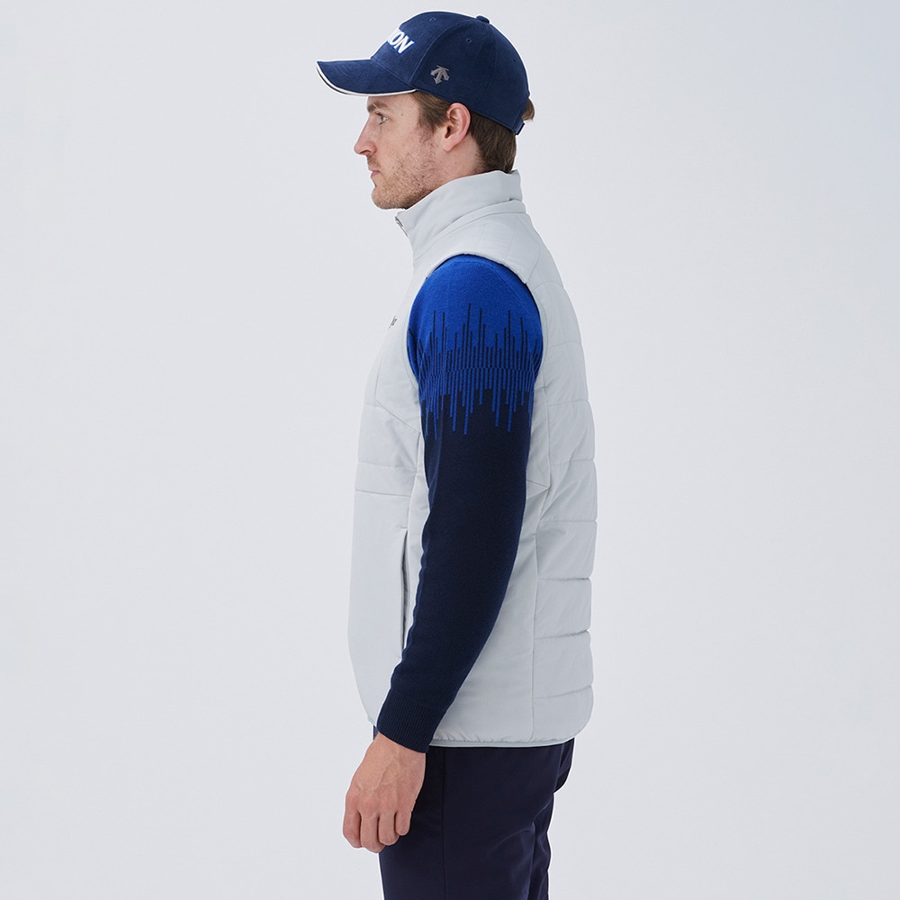 スリクソン（SRIXON）（メンズ）ゴルフウェア アウター 保温 HEAT NAVI ストレッチ中わたベスト RG4FVE02M GY00