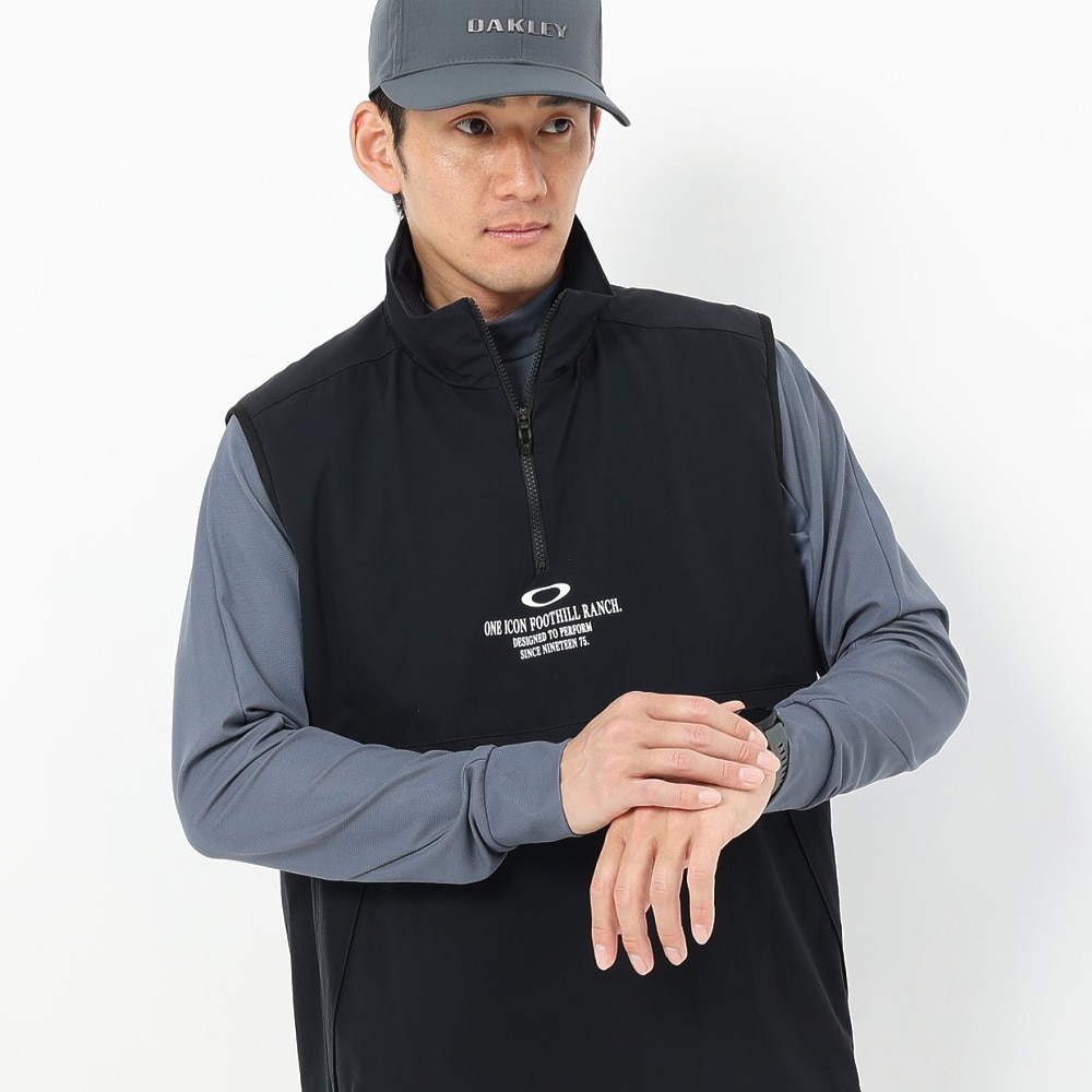 オークリー（OAKLEY）（メンズ）ゴルフウェア 防風 撥水 STALWART LIGHT プルオーバー ベスト FOA408444-02E
