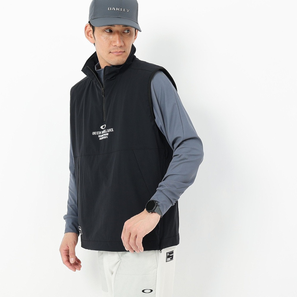 オークリー（OAKLEY）（メンズ）ゴルフウェア 防風 撥水 STALWART LIGHT プルオーバー ベスト FOA408444-02E