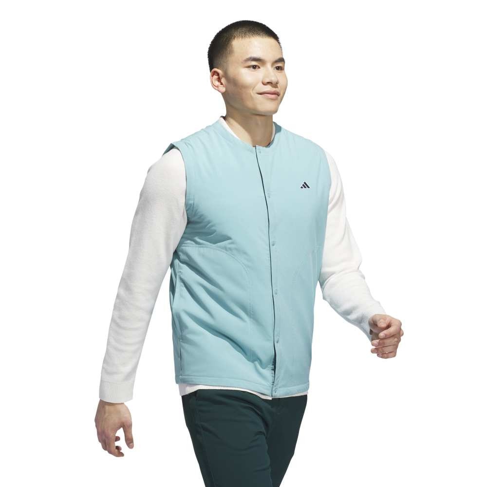 アディダス（adidas）（メンズ）ゴルフウェア ライトパテッドベスト JVU71-JL7883 MGRN