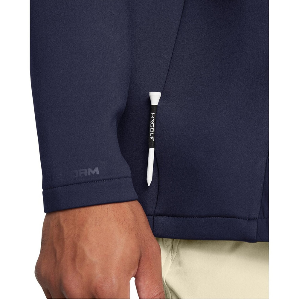 アンダーアーマー（UNDER ARMOUR）（メンズ）ゴルフウェア アウター 撥水 保温 Drive Pro Storm Hybrid ハーフジップシャツ 1387118 410