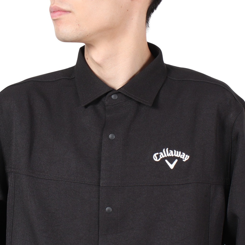 キャロウェイ（CALLAWAY）（メンズ）ゴルフウェア アウター シワツイル&チェックプリントシャツブルゾン C24215102-1010
