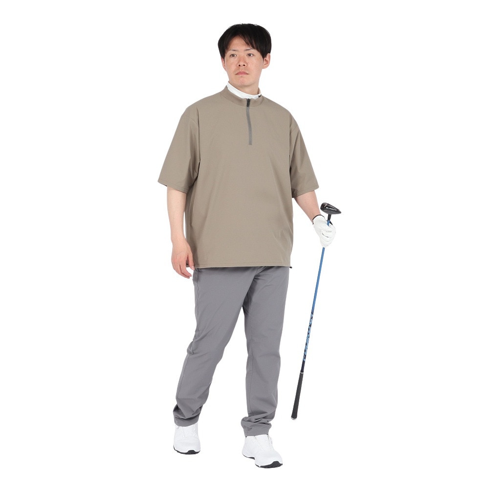 シルバースコット845（SILVERSCOTT845）（メンズ）ゴルフウェア WOVEN ハーフジップ プルオーバー SS25SST004 BEG