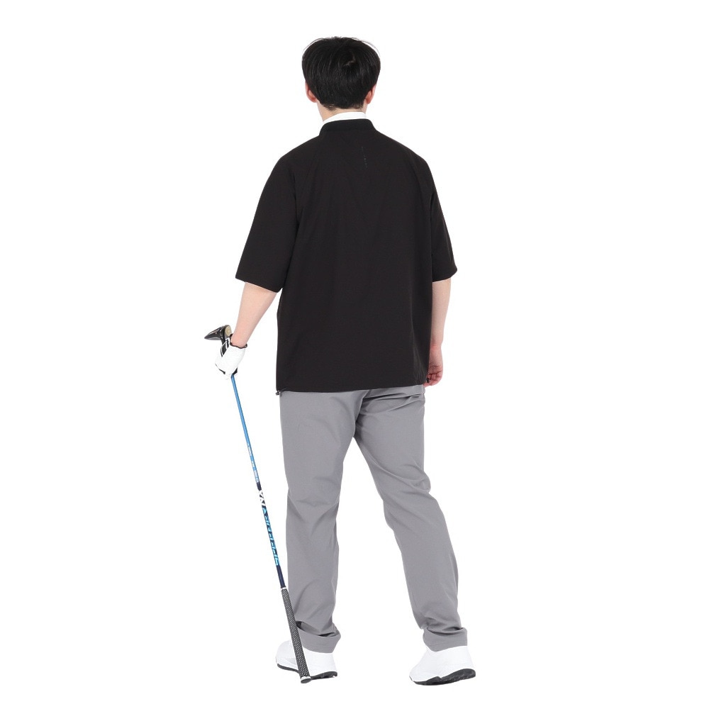 シルバースコット845（SILVERSCOTT845）（メンズ）ゴルフウェア WOVEN ハーフジップ プルオーバー SS25SST004 BLK