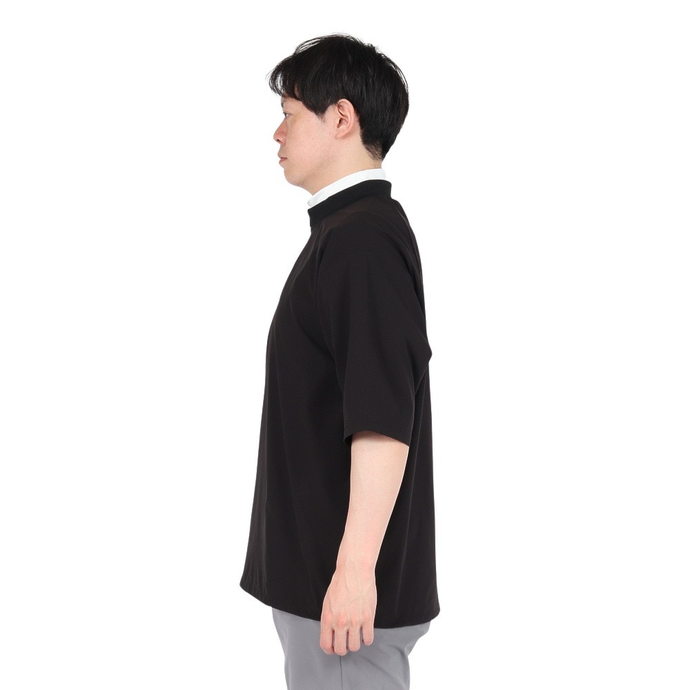 シルバースコット845（SILVERSCOTT845）（メンズ）ゴルフウェア WOVEN ハーフジップ プルオーバー SS25SST004 BLK