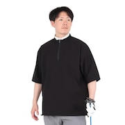 (メンズ)ゴルフウェア WOVEN ハーフジップ プルオーバー SS25SST004 BLK