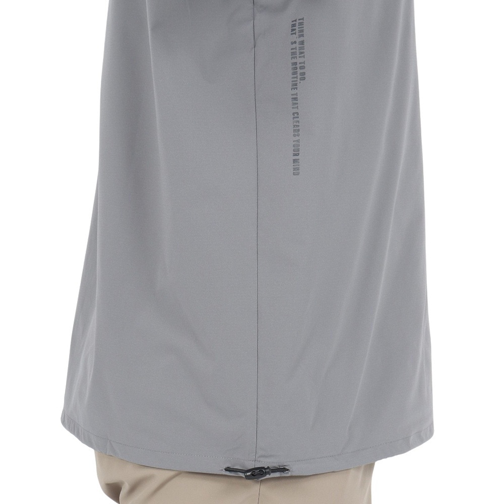 シルバースコット845（SILVERSCOTT845）（メンズ）ゴルフウェア アウター 撥水 WOVEN ハーフジップ 半袖 プルオーバー SS25SST004 GRY