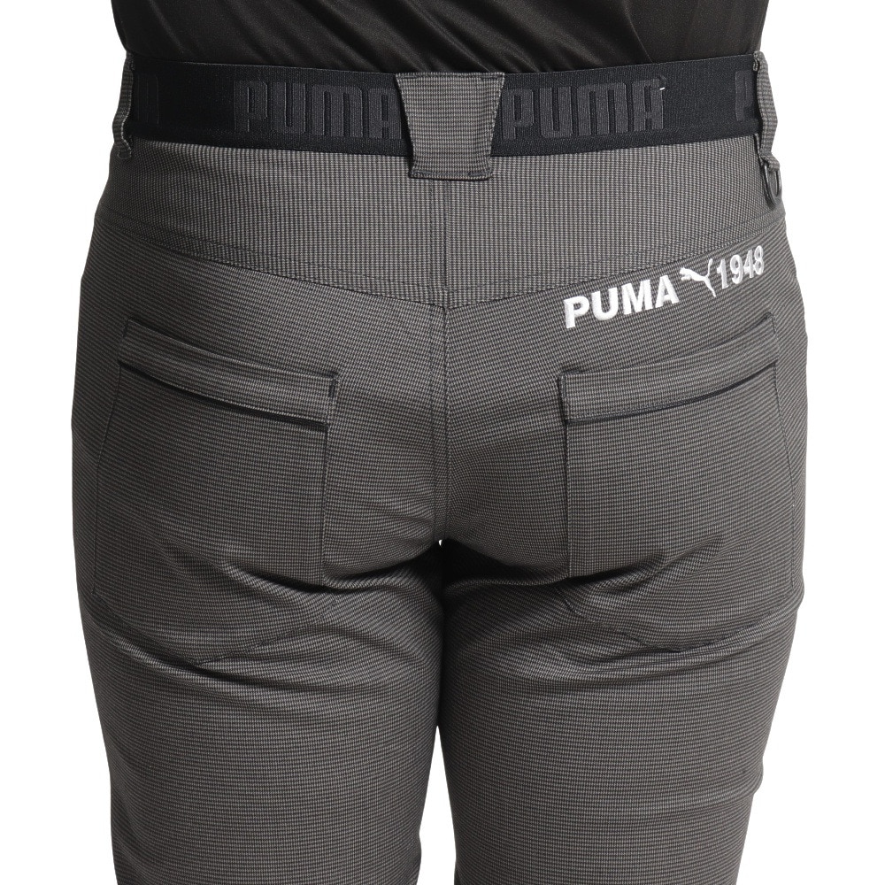 プーマ（PUMA）（メンズ）ゴルフウェア 裾上げ済み ストレッチ 千鳥柄 3D スリム テーパードパンツ 539336-01