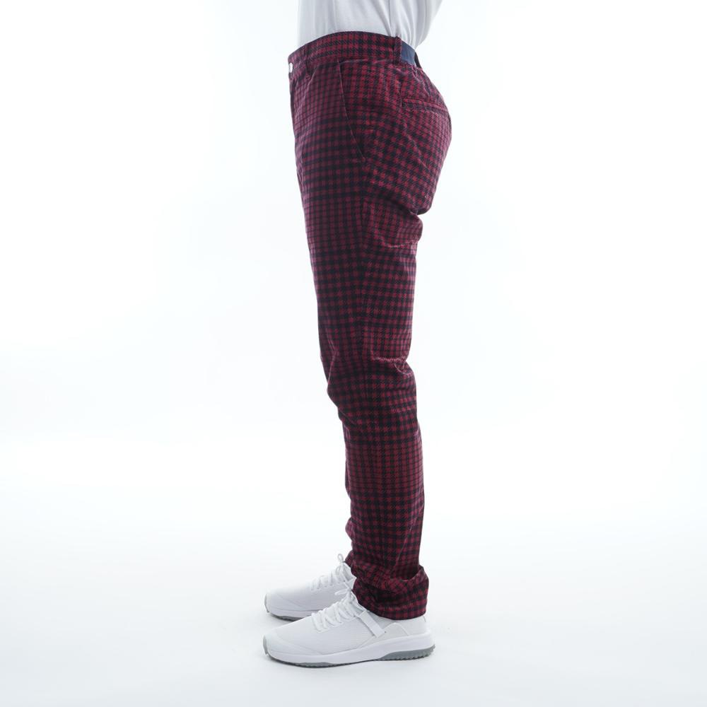 トミー ヒルフィガー ゴルフ（TOMMY HILFIGER GOLF）（メンズ）ゴルフウェア 千鳥チェック柄 テーパードパンツ THMA281-BRD