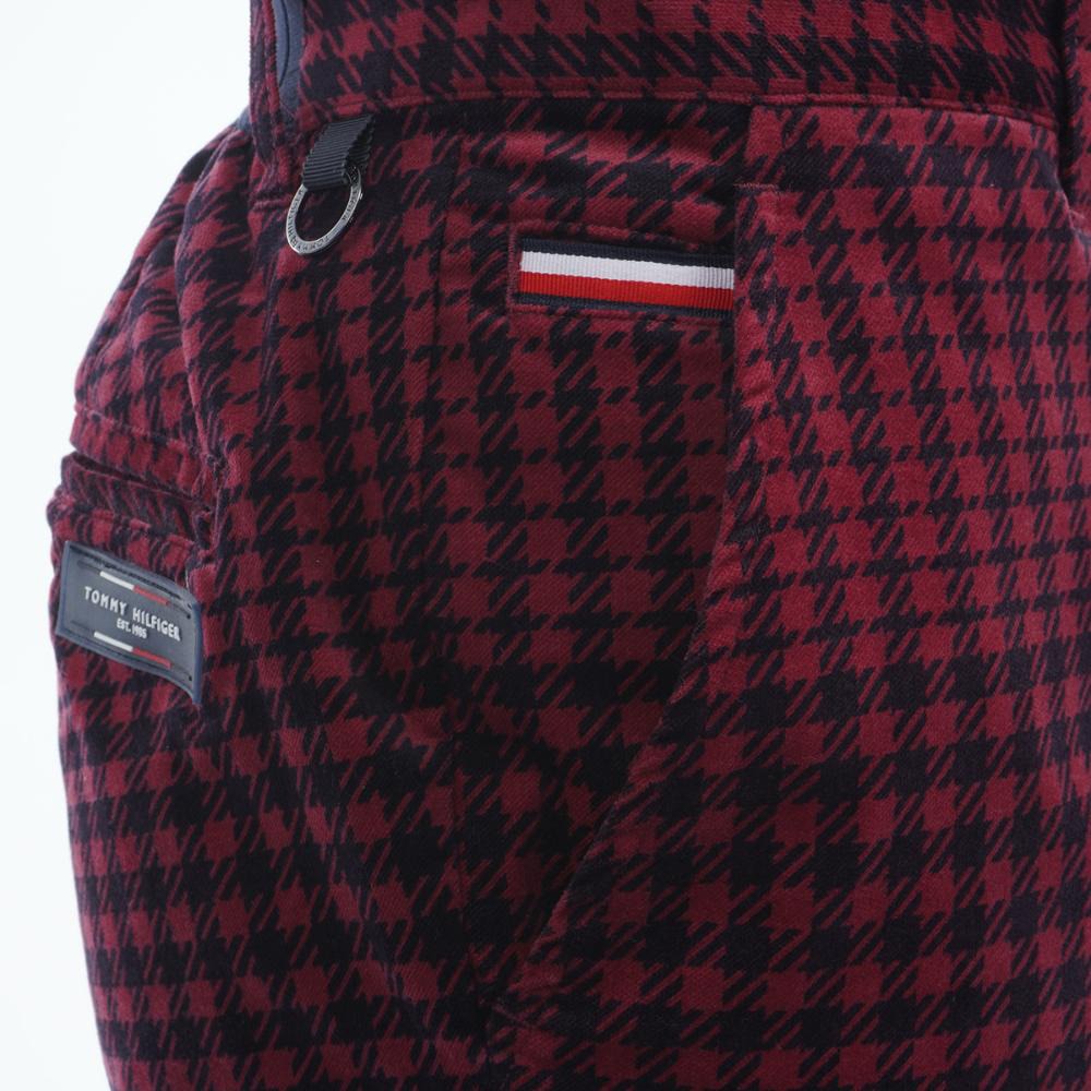トミー ヒルフィガー ゴルフ（TOMMY HILFIGER GOLF）（メンズ）ゴルフウェア 千鳥チェック柄 テーパードパンツ THMA281-BRD