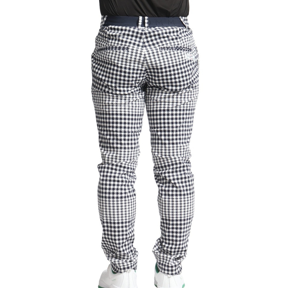 トミー ヒルフィガー ゴルフ（TOMMY HILFIGER GOLF）（メンズ）ゴルフウェア 千鳥チェック柄 テーパードパンツ THMA281-NVY