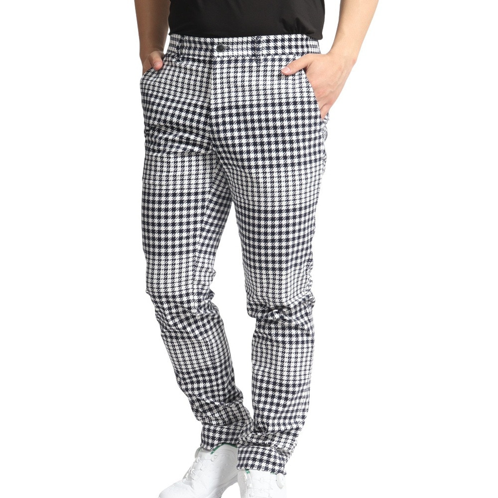 トミー ヒルフィガー ゴルフ（TOMMY HILFIGER GOLF）（メンズ）ゴルフウェア 千鳥チェック柄 テーパードパンツ THMA281-NVY