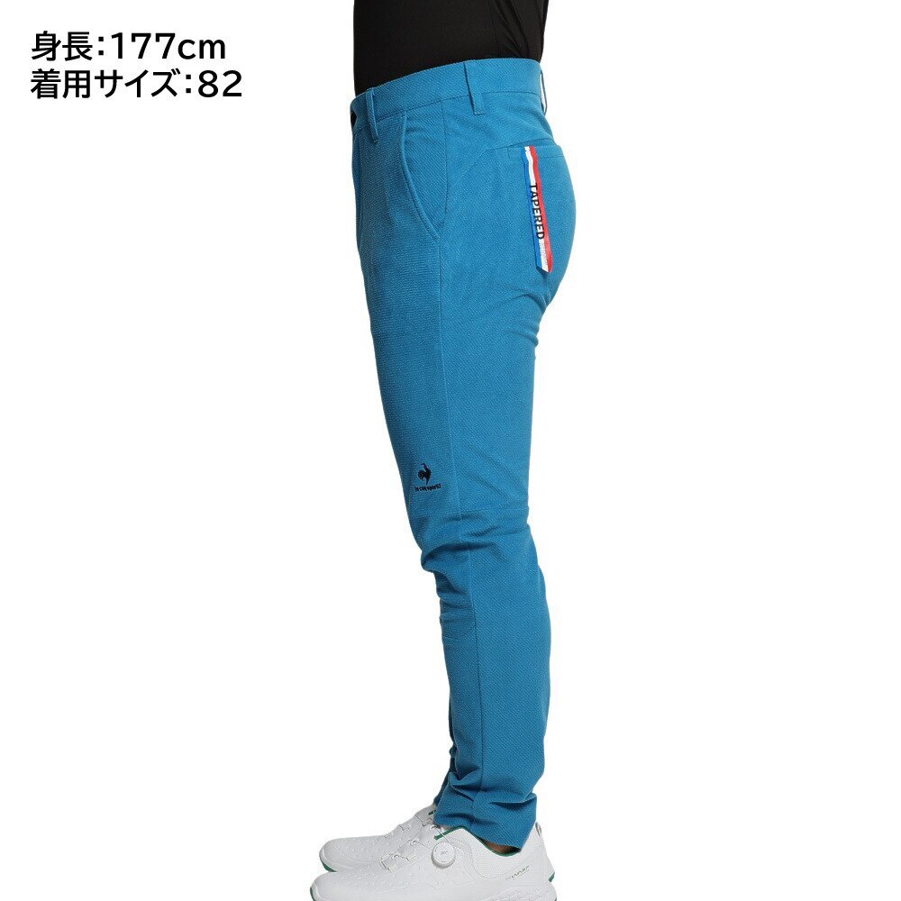 ルコックゴルフ（メンズ）ゴルフウェア 撥水 保温 ノータック スイッチストレッチパンツ QGMUJD07 BL00