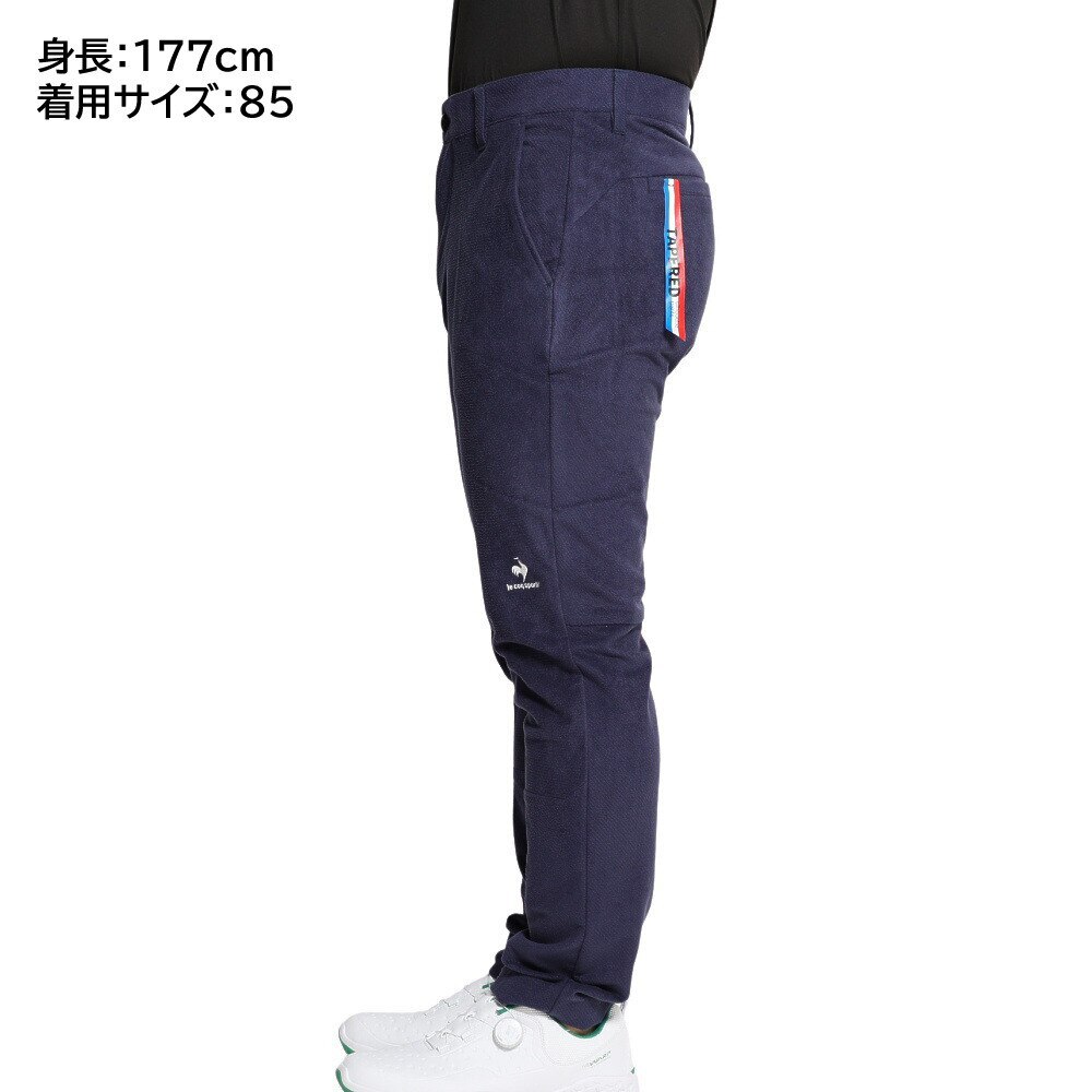ルコックゴルフ（メンズ）ゴルフウェア 撥水 保温 ノータック スイッチストレッチパンツ QGMUJD07 NV00