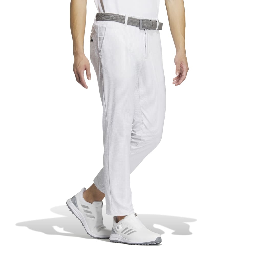アディダス（adidas）（メンズ）ゴルフウェア 吸汗速乾 4WAYストレッチ シアサッカーアンクルパンツ IKK86-IN9019LGRY