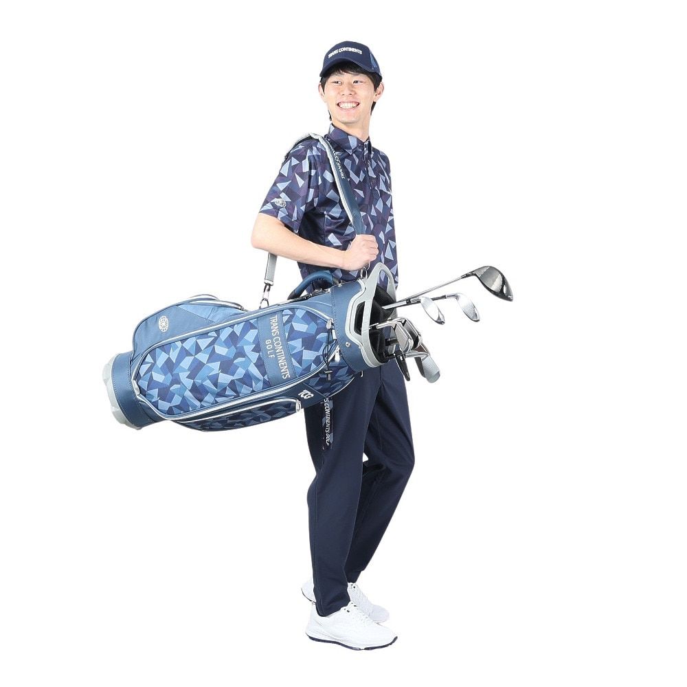 トランスコンチネンツ（TRANS CONTINENTS）（メンズ）ゴルフウェア 幾何柄ロングパンツ 24WTRX02-NV