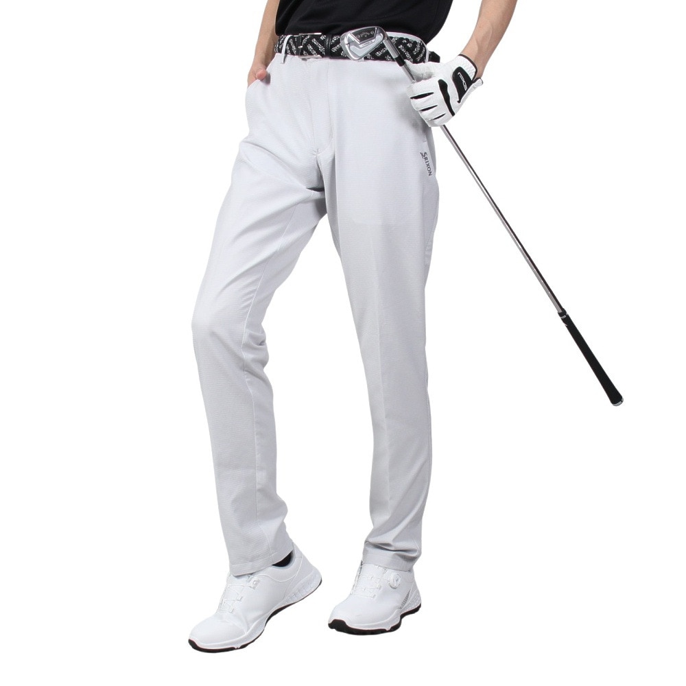 スリクソン（SRIXON）（メンズ）ゴルフウェア 撥水 ストレッチ シャドーストライプロングパンツ RGMVJD02 GY02