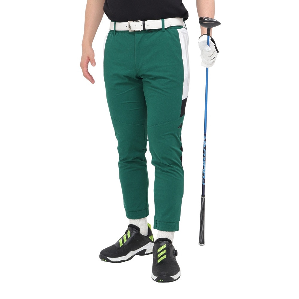 アディダス（adidas）（メンズ）ゴルフウェア ツイストウィーブ EX-Stretch アーカイブ トラックジョガーパンツ JSC06-IM7231 GRN