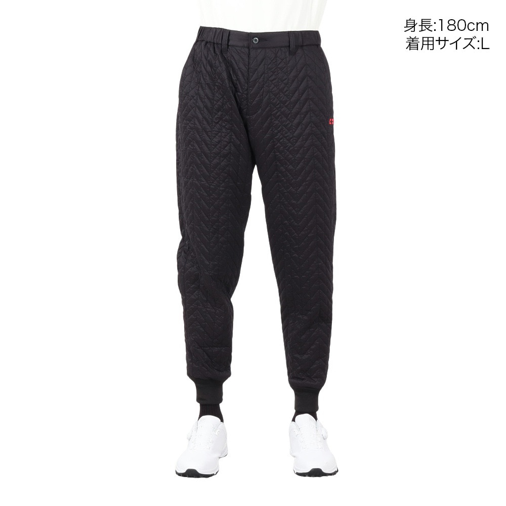 フィドラ（FIDRA）（メンズ）ゴルフウェア 中綿 ヘリンボーンキルトイージーパンツ FV5STD18 BLK